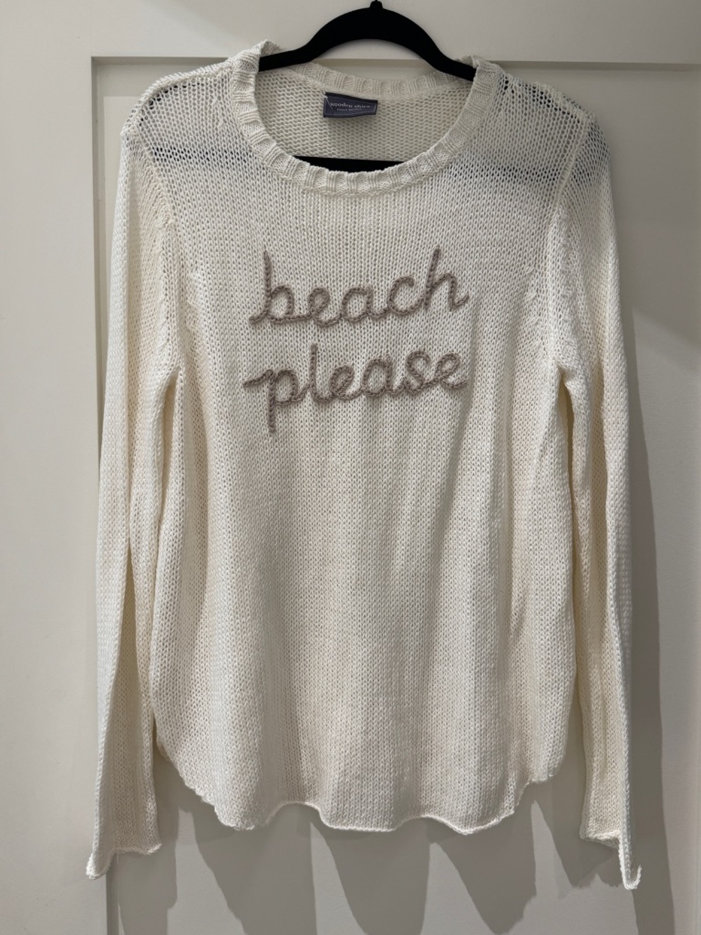 Wooden Ships Cream "beach please" Crewneck Sweater